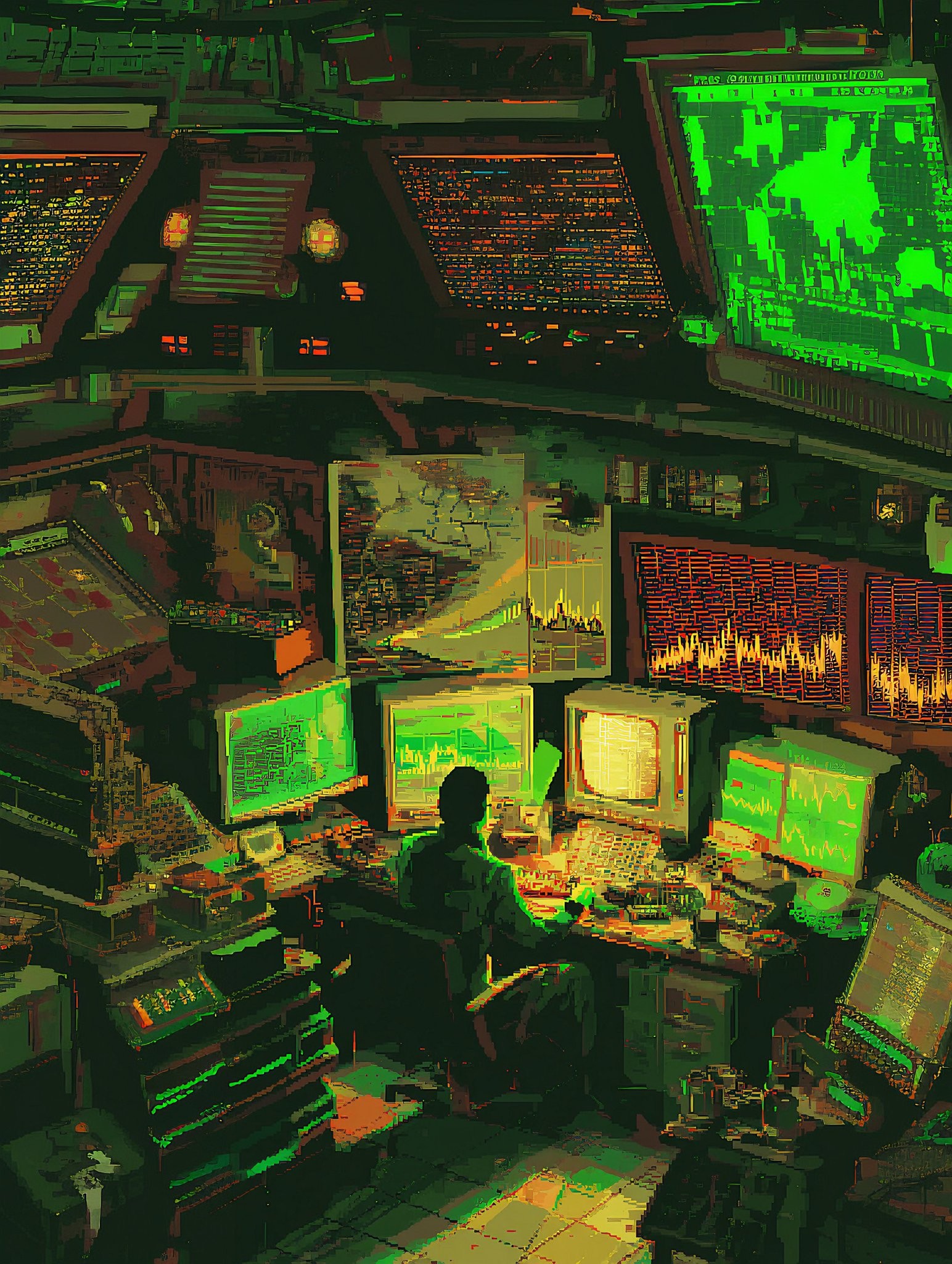 This meme is a humorous image of a person sitting in a dimly lit, cluttered room filled with multiple screens and computers. The text "I'm not arguing, I'm just explaining why I'm right" appears on one of the screens. The image is likely meant to poke fun at someone who is over-enthusiastic about their own knowledge or opinions.